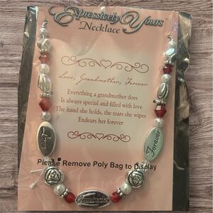 Love and Forever Necklace - Red and Silver‎